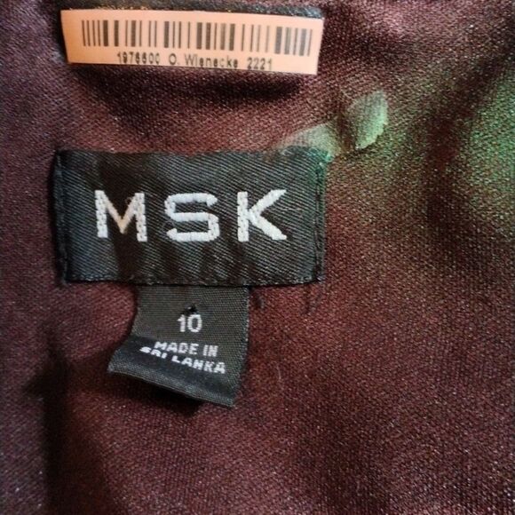 MSK Brown and White Dotted Dress - Picture 7 of 9